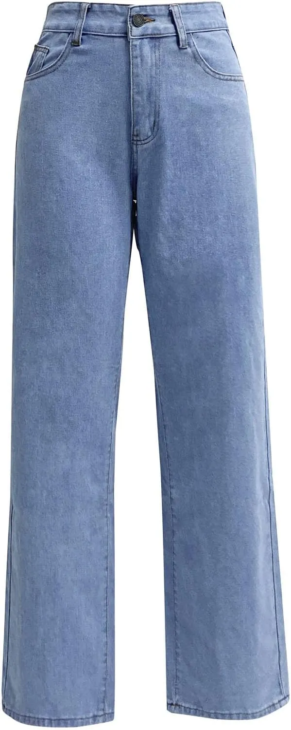 High Waisted Wide Leg Jeans for Women Stretch Denim Pants Casual Pants Trousers Comfy Jean Pants Loose Work Pants