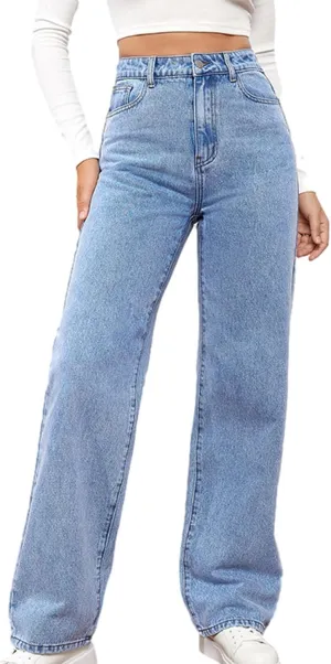High Waisted Wide Leg Jeans for Women Stretch Denim Pants Casual Pants Trousers Comfy Jean Pants Loose Work Pants