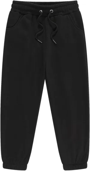 Kids Boys Drawstring Jogger Cotton Sweatpants Toddler Pull on Straight Elastic Waist Running Athletic Pants Workout