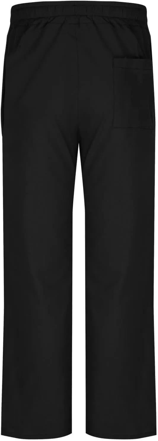 Mens Baggy Drawstring Linen Pants Lightweight Elastic Waist Yoga Beach Cotton Trousers Casual Wide Leg Straight Pants