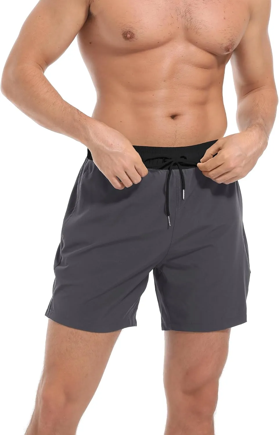 Men's Gym Shorts 5 Inch Lightweight Athletic Quick Dry Workout 2 in 1 Shorts Mesh Running Athletic Shorts Hiking
