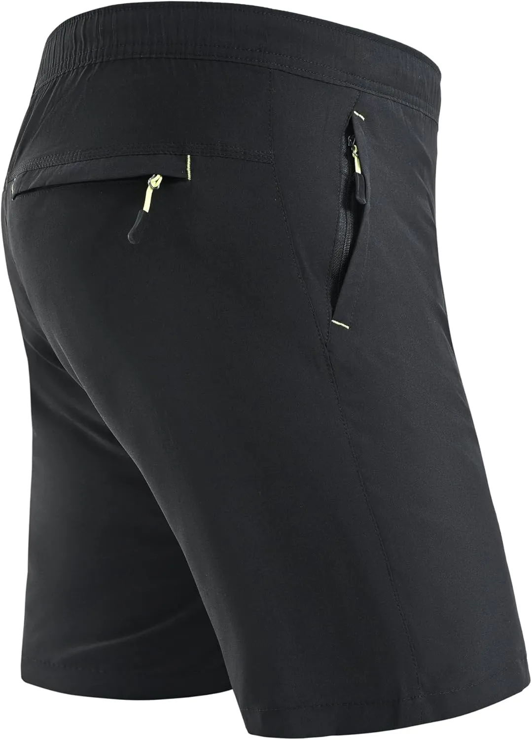 Rapoo Men's Athletic Shorts 7 Inch Inseam Water Resistant Lightweight Quick Dry Workout Shorts with Zipper Pockets