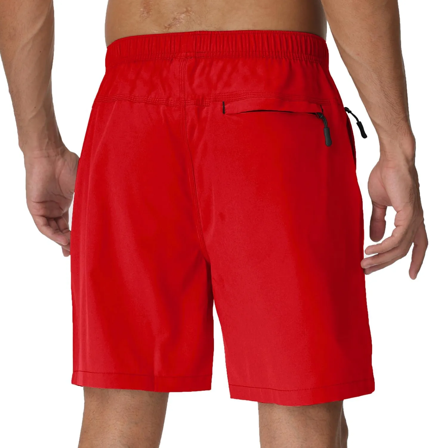 Rapoo Men's Athletic Shorts 7 Inch Inseam Water Resistant Lightweight Quick Dry Workout Shorts with Zipper Pockets