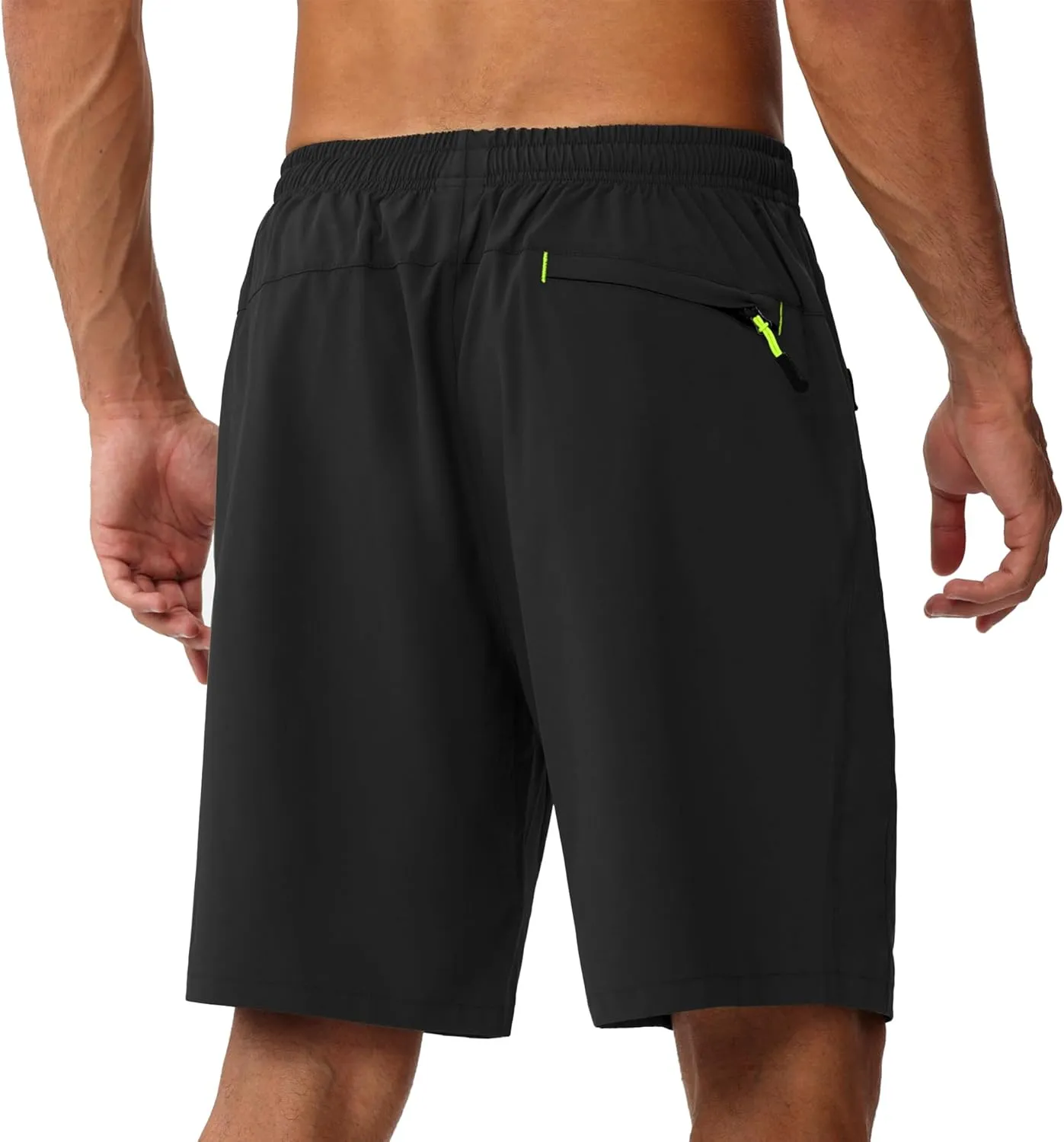Rapoo Men's Athletic Shorts 7 Inch Inseam Water Resistant Lightweight Quick Dry Workout Shorts with Zipper Pockets