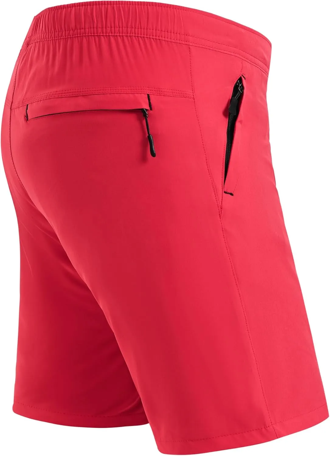 Rapoo Men's Athletic Shorts 7 Inch Inseam Water Resistant Lightweight Quick Dry Workout Shorts with Zipper Pockets