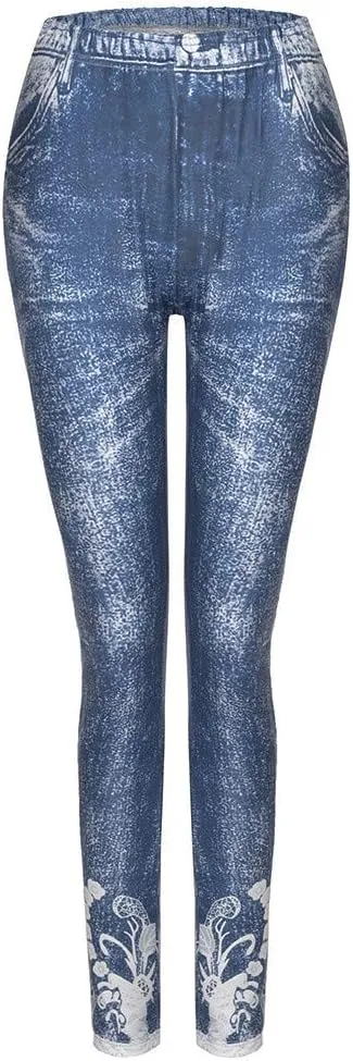 Womens Classic Skinny Jeans Fashion High Rise Pull On Skinny Leg Slimming Fitted Denim Ankle Jeans Pants