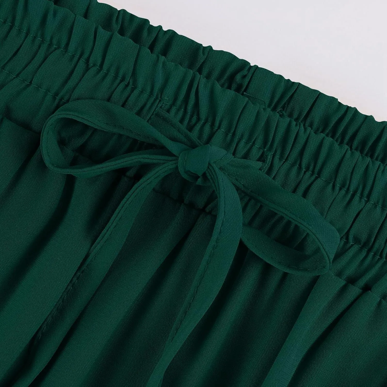 Women's Skirts Casual Summer Elastic High Waisted Flowy A Line Long Skirts Trendy Pleated Plus Size Maxi Skirts with Pockets